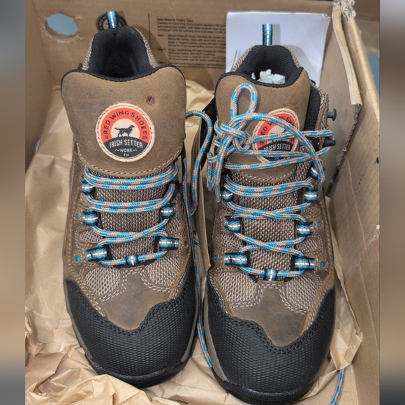 Irish Setter Women's Work Hiker Boots - Brown and Blue Size 6.5 - Picture 2 of 3